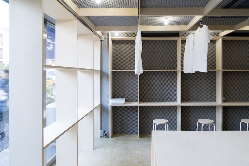 +tic's skin store is a grid of urethane foam and plywood