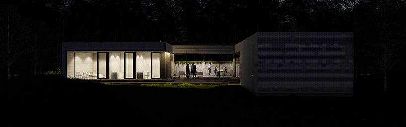 toprojekts border house creates a buffer between living space and a busy street 12