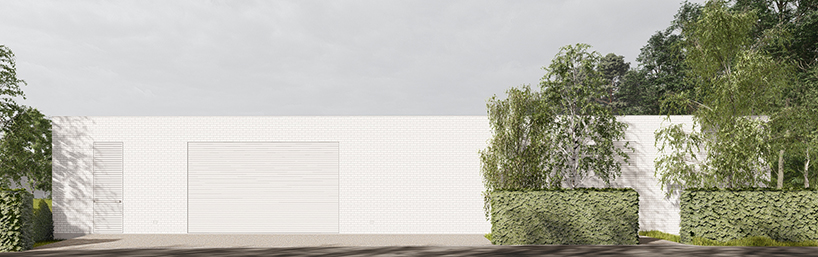 toprojekts border house creates a buffer between living space and a busy street 4