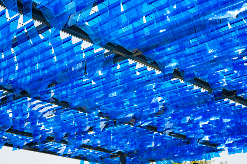archiworkshop blue wind installation han river art park seoul designboom 