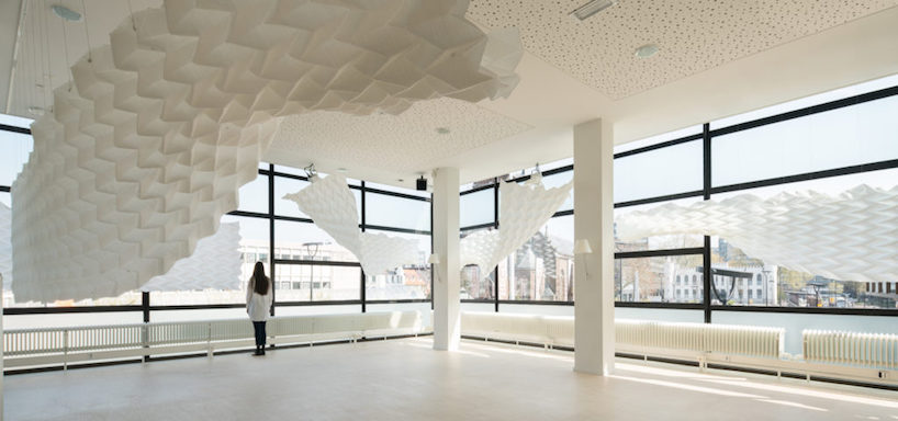 studio samira boon's 3D textile structures translate origami into digital weaving
