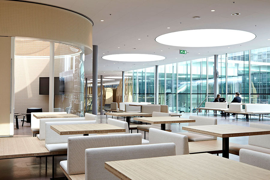 studio samira boon designs productive workspaces with 3D textile acoustic elements