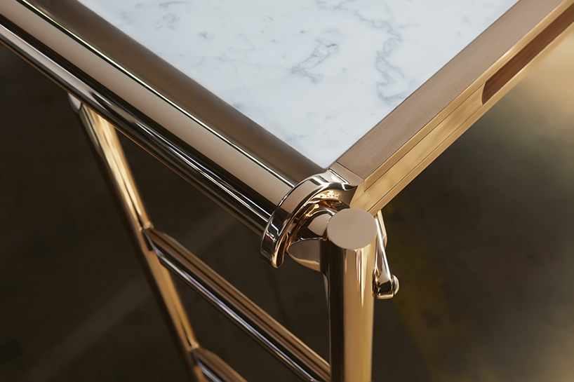 eddy sykes marble bronze scaffold table