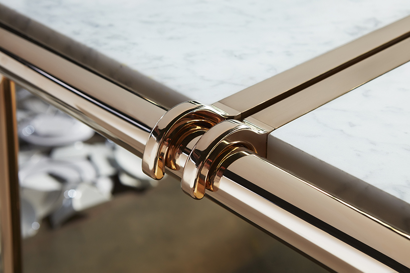 eddy sykes utilizes marble & bronze to pay homage to the lowly scaffold