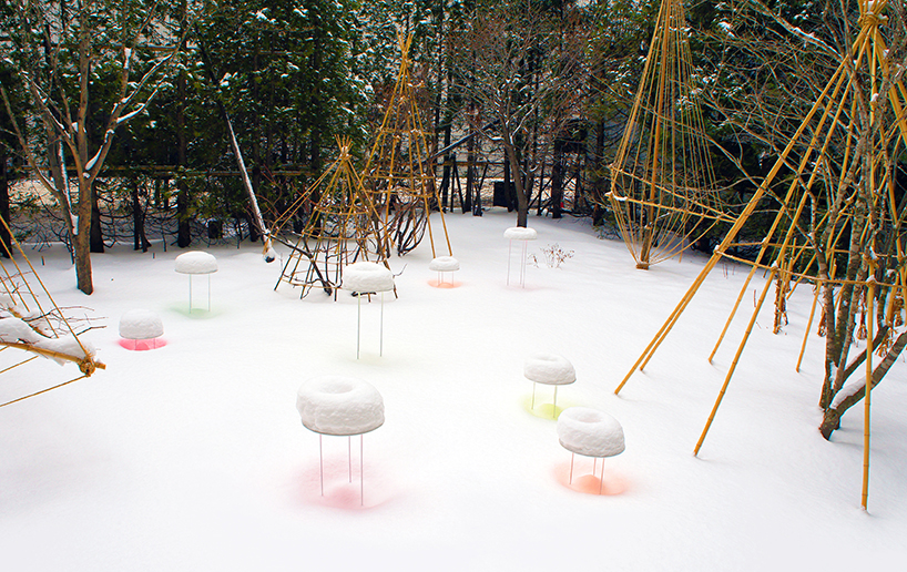 toshihiko shibuya's snow pallet 11 forms doughnuts with vivid color reflections designboom