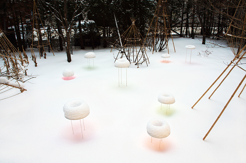 toshihiko shibuya's snow pallet 11 forms doughnuts with vivid color reflections designboom