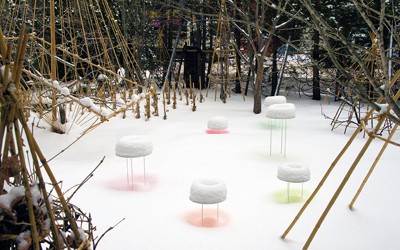toshihiko shibuya's snow pallet 11 forms doughnuts with vivid color reflections designboom