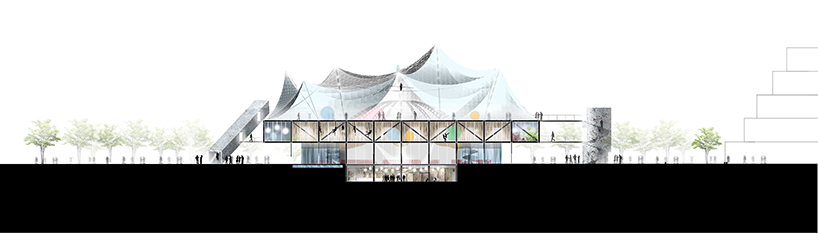 clement blanchet architecture designs contemporary circus for paris metropolitan area