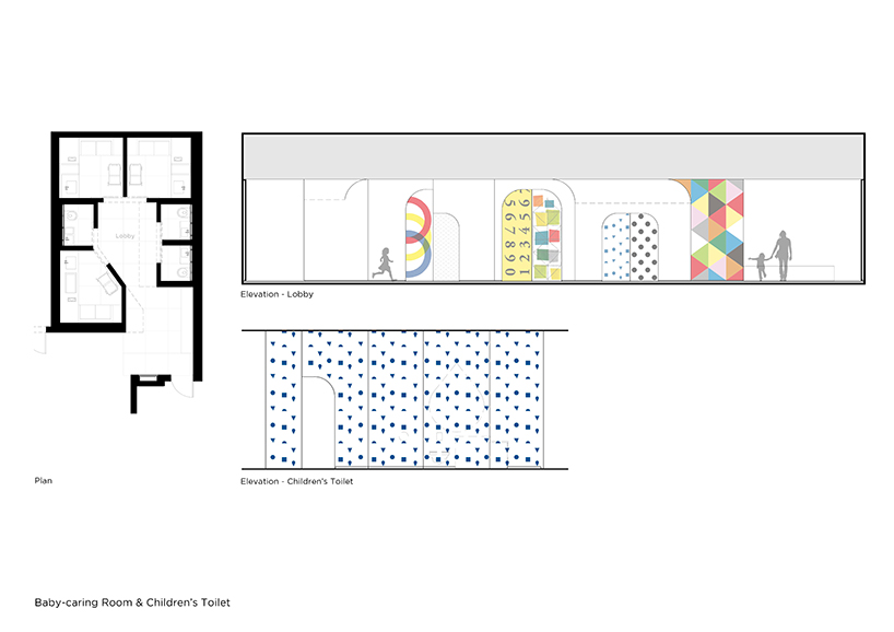ida & billy design sustainable washrooms for mix-use complex in guangzhou