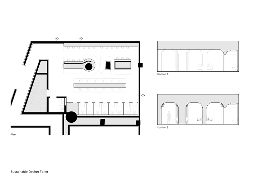 ida & billy design sustainable washrooms for mix-use complex in guangzhou