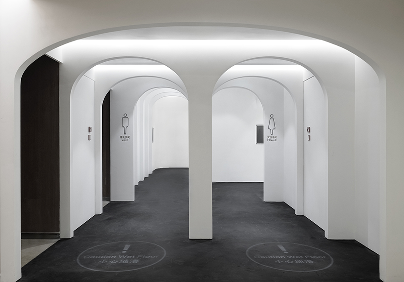 Ida&Billy's arched washroom experience reminiscent of european elegance