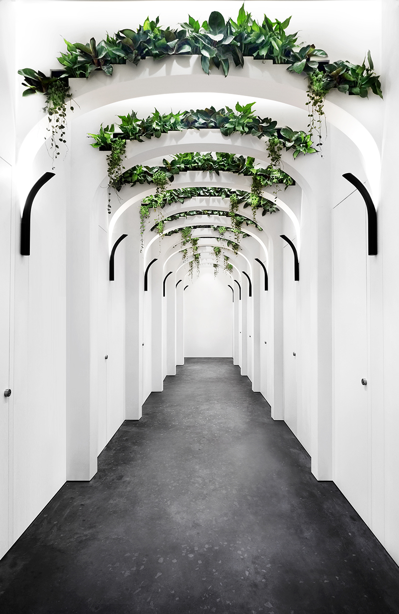 Ida&Billy's arched washroom experience reminiscent of european elegance