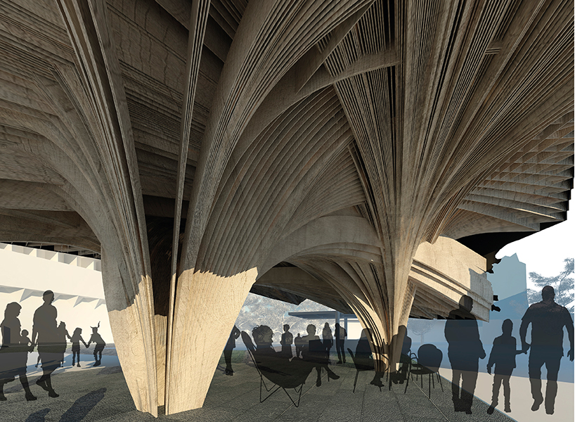 NAAU studio garden pavilion concept NGV