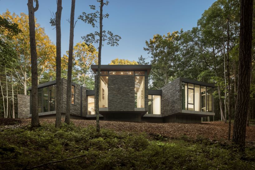 unique pavilions form modern meditative retreat designed by studio mm in upstate new york 11