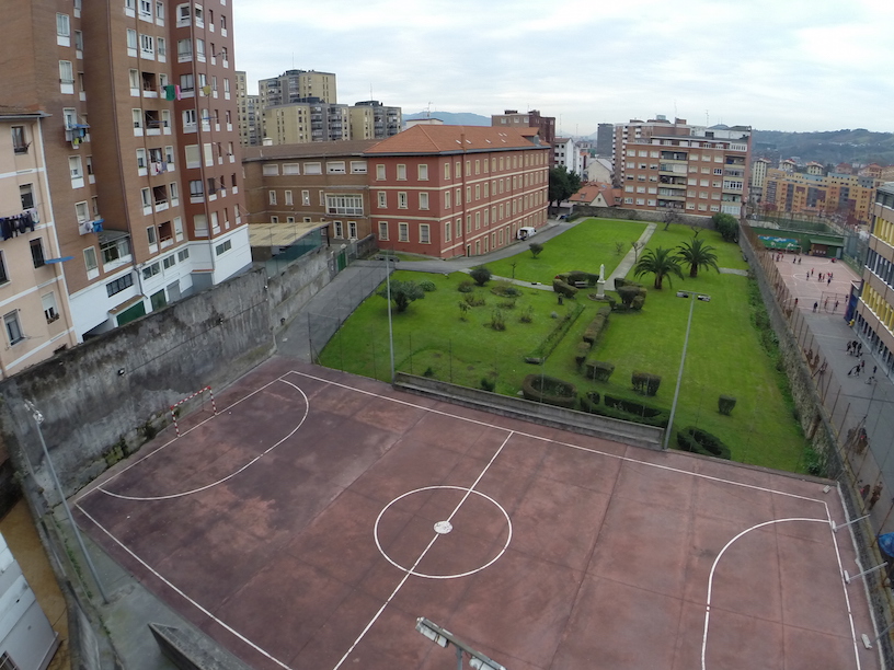 foraster's colorful rehabilitation swaps the standard cement aspects of a school in bilbao