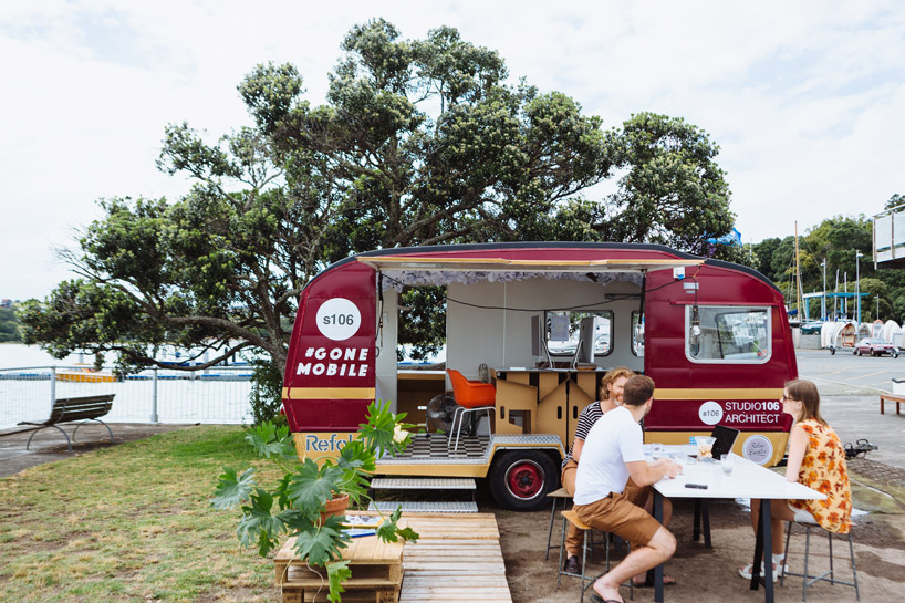 studio106 gone mobile caravan office designboom