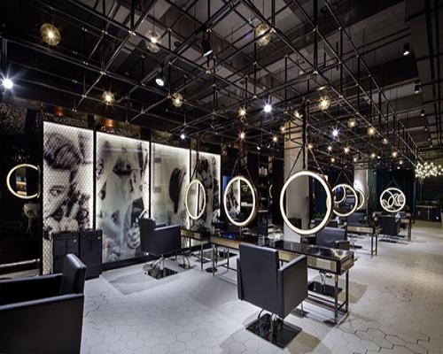 S5 design creates a moody punk interior for barber shop in wuxi, china