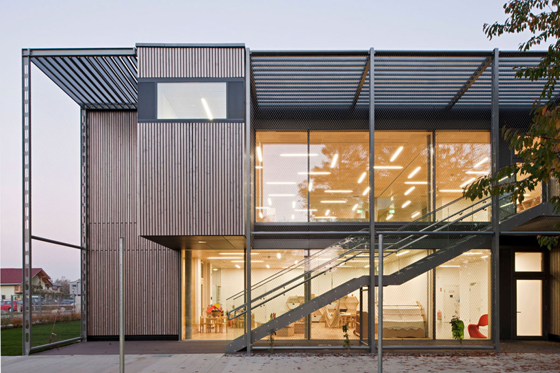 kirsch ZT uses timber & concrete for sustainable kindergarten in vienna