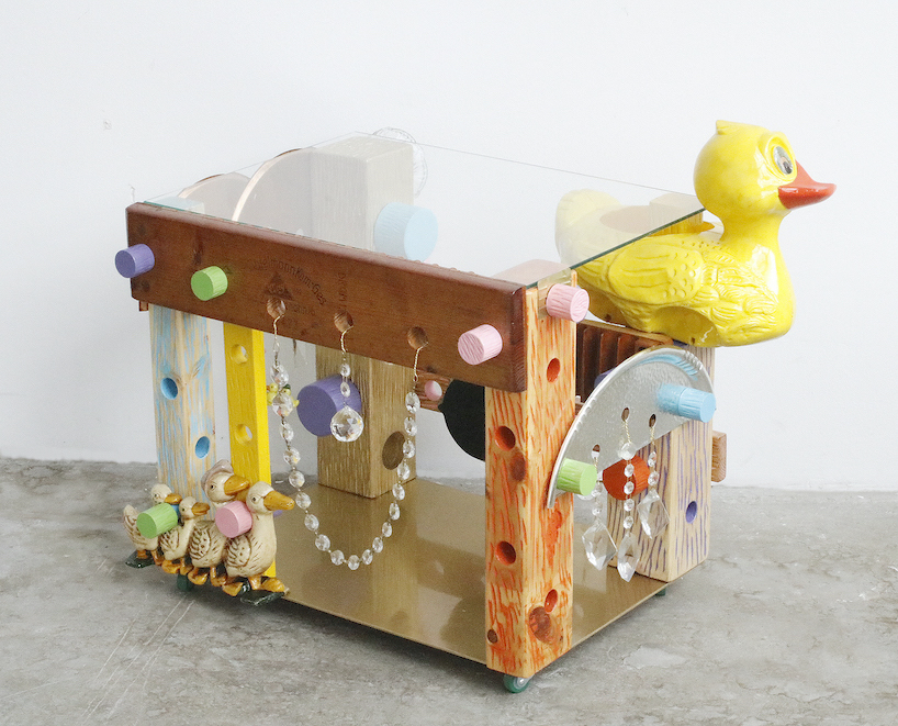 reused toys and roadside finds shape shigeki yamamoto's tables at dutch design week 2024