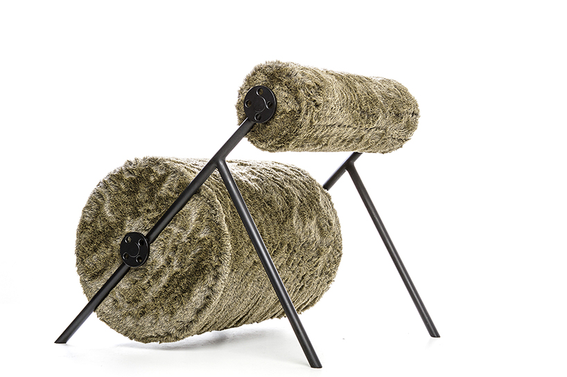 tiago curioni black sheep chair artificial fur designboom
