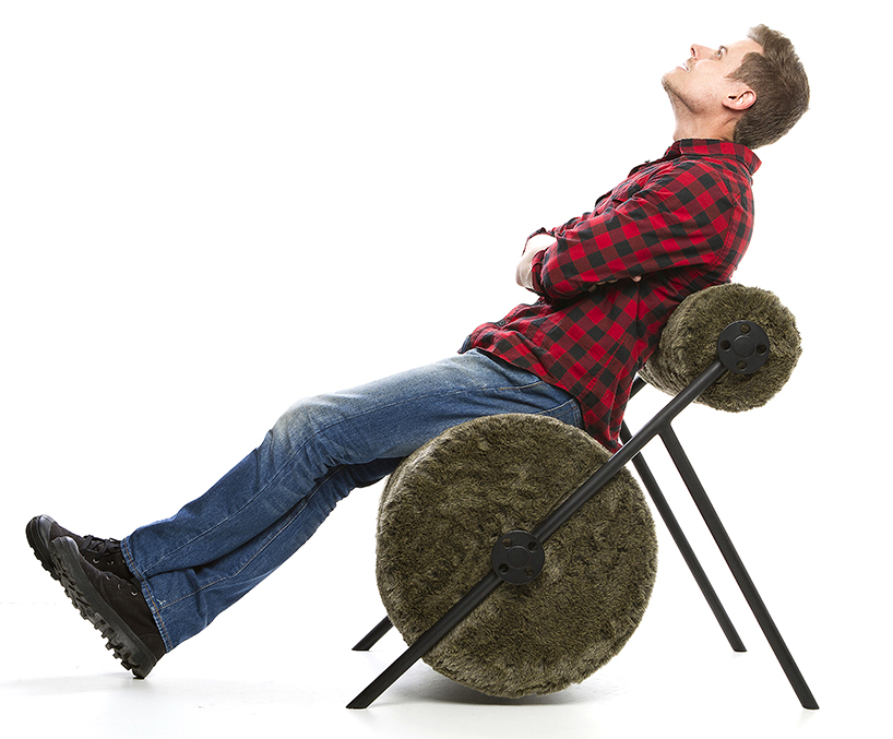 tiago curioni black sheep chair artificial fur designboom