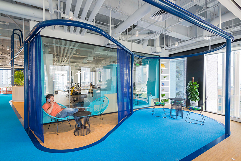 diego fuertes + 100architects complete underwater-themed club-med headquarters in shanghai