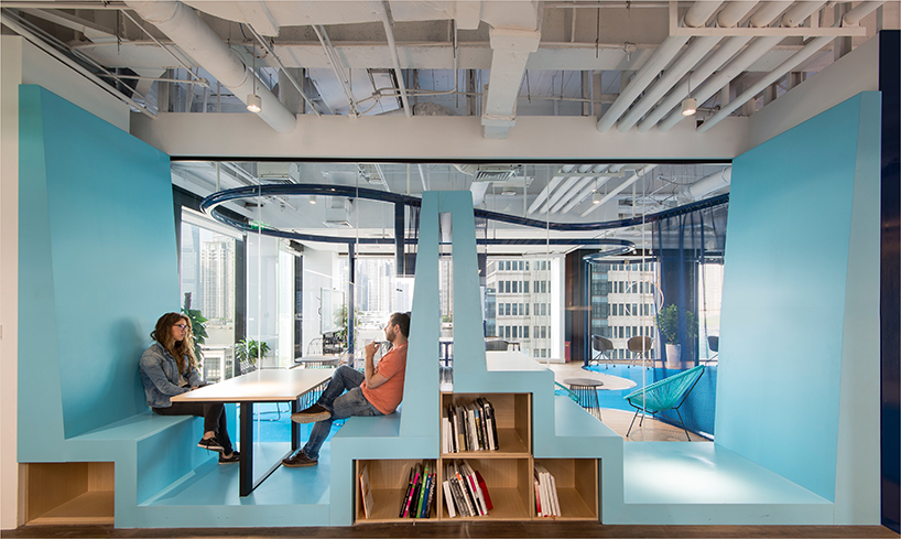 diego fuertes + 100architects complete underwater-themed club-med headquarters in shanghai