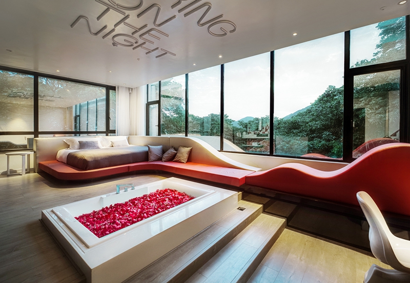 LYCS architecture's mylines westlake is designed as a themed lovers hotel in east china