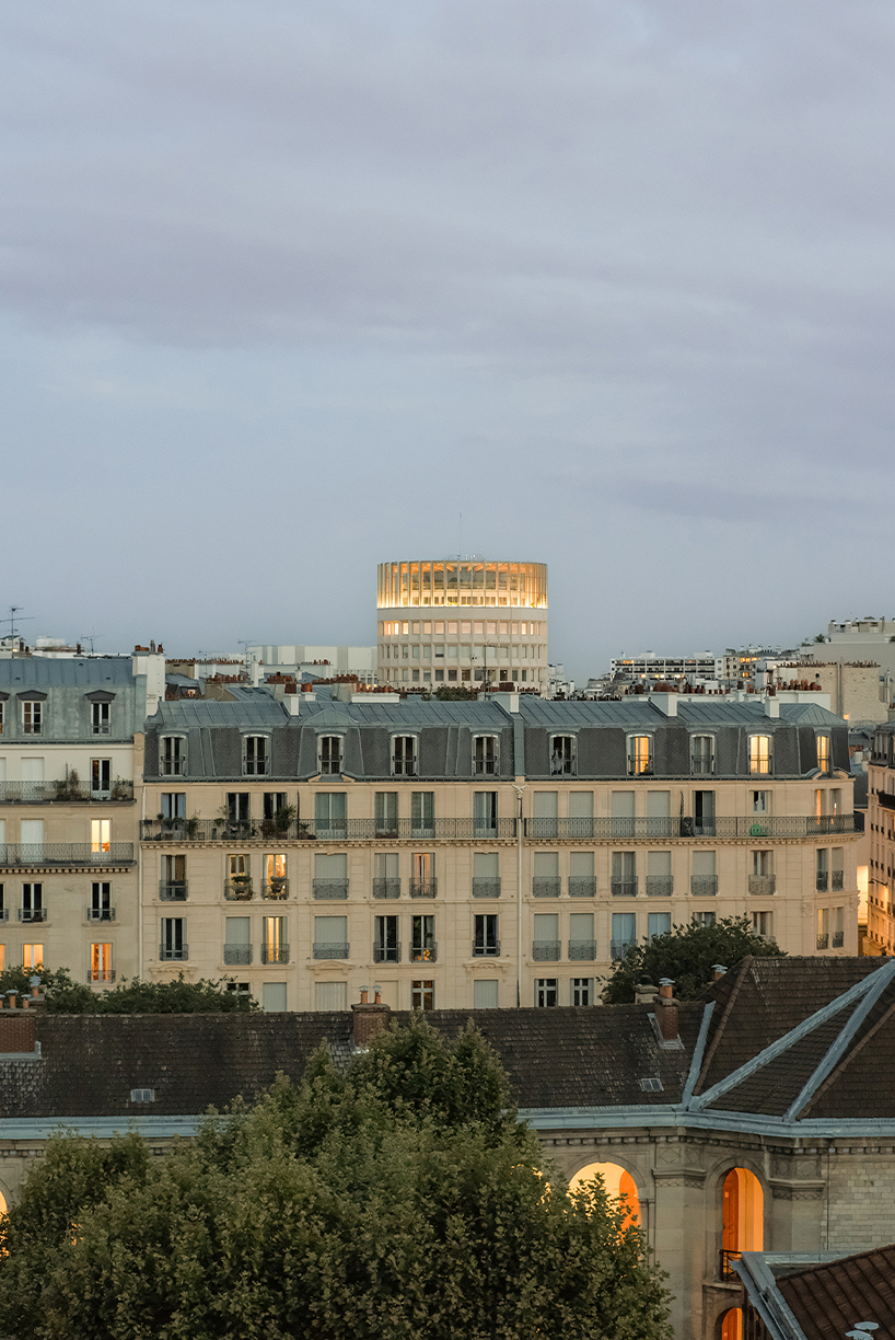 prismatic glass crown by maud caubet architectes extends racine office tower in paris