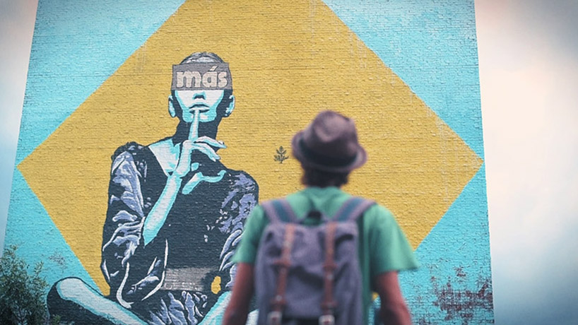 mateo explores consumption in más mural in montréal