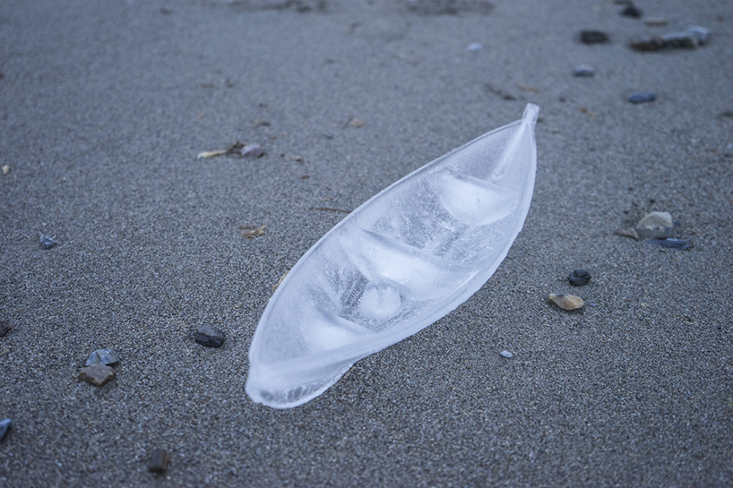 joshua abarbanel sculpts ice boats during arctic circle expedition