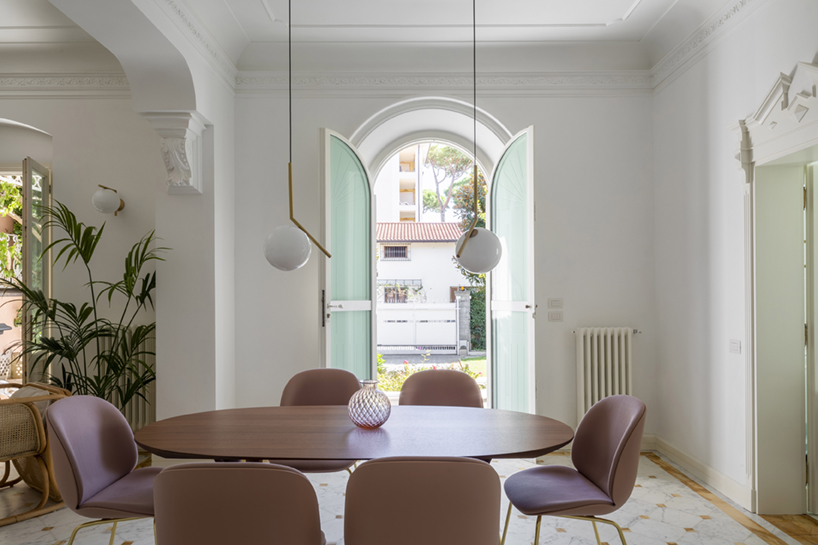 pardini hall applies marble finishes to '3VB' apartment in forte dei marmi designboom