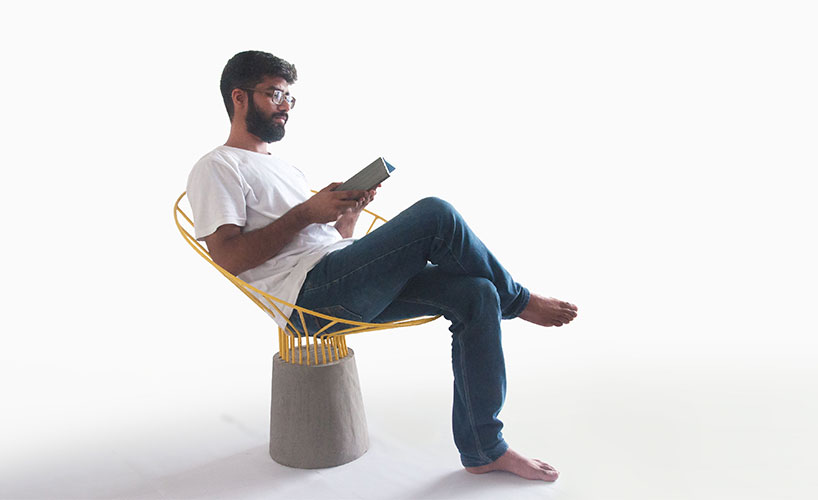 fifth column reo chair steel concrete designboom