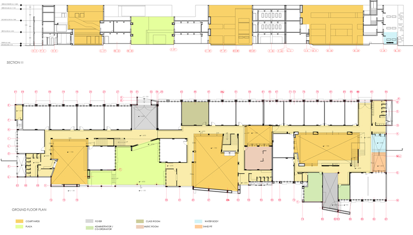 NUDES builds high school as monolithic mass 'punctuated' by voids in india