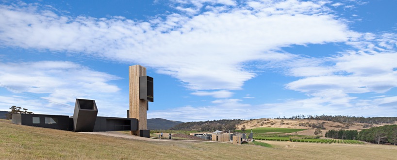 cumulus studio's vineyard observatory frames views of australian peninsula