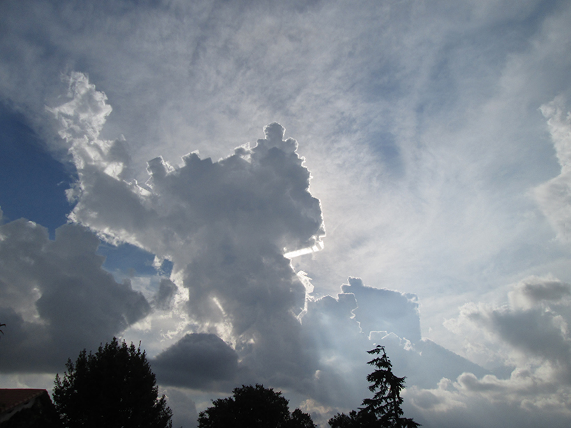 hugo livet's strange clouds are transformed into geometric shapes