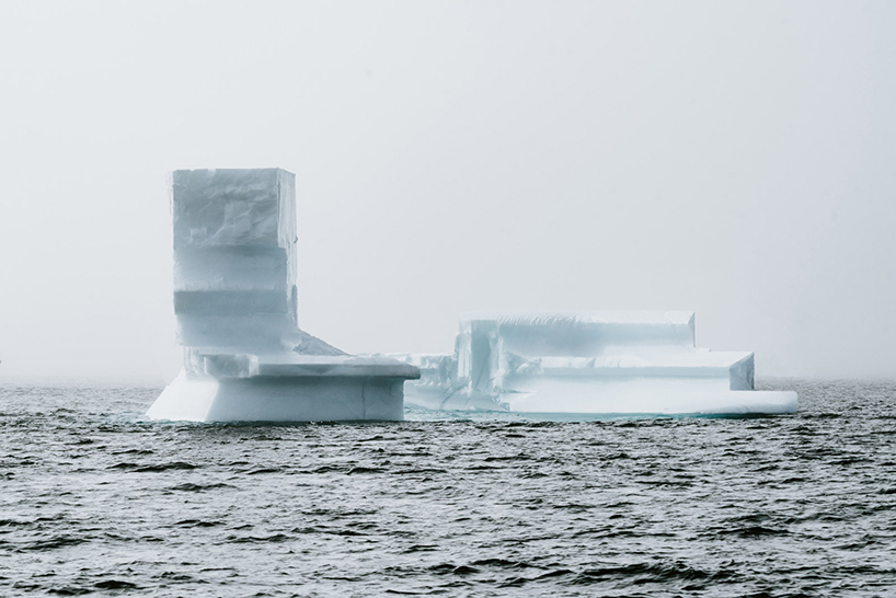 geometrical icebergs by hugo livet question the origins of NASA's recent discover designboom