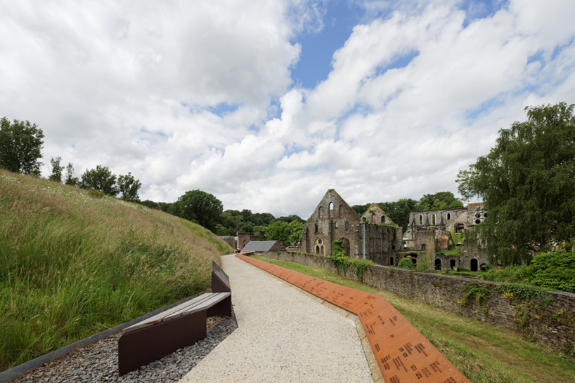 binario architectes villers abbey visitor center belgium designboom