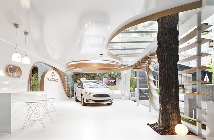 ruiz velázquez blends architecture and nature in madrid's ford vignale pavilion