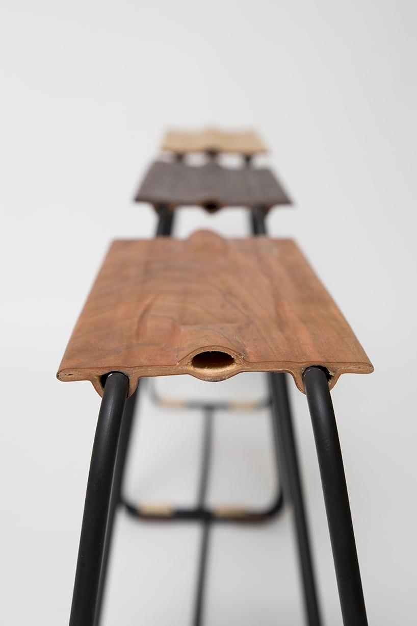 ori ravgad applies sushi rolling techniques to wood veneer
