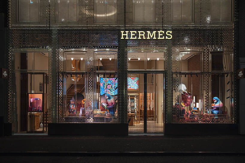agnes and anthony creates dream-like paper art for hermès in amsterdam