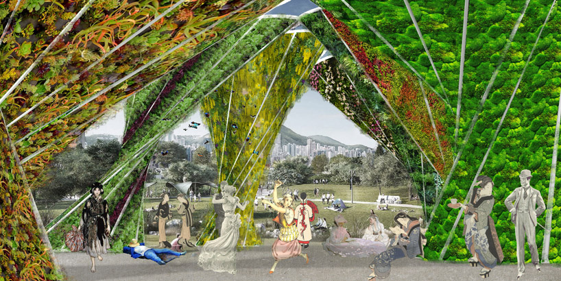 pouya goshayeshi + joanna lam envision the kowloon garden pavilion in hong kong