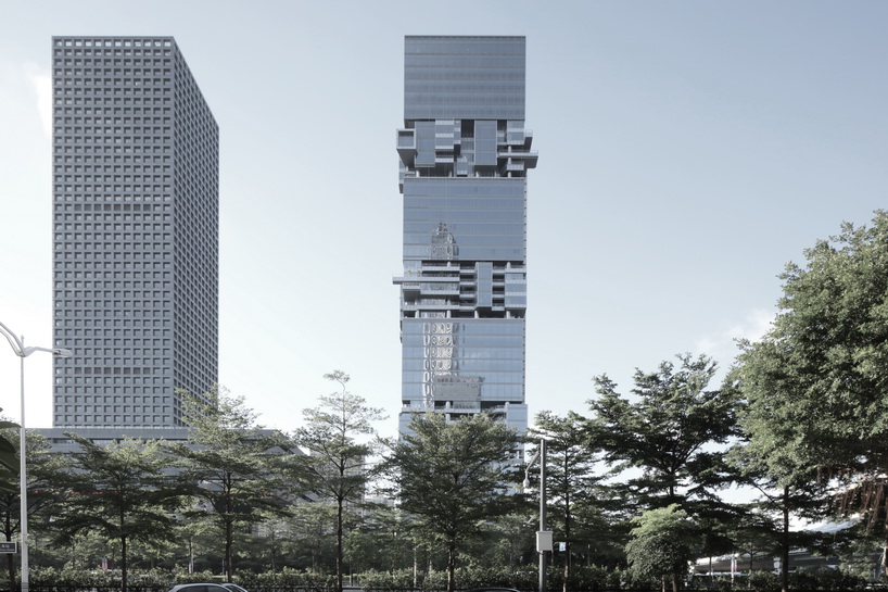 O.H.A unveils new photographs of hans hollein's SBF tower in shenzhen