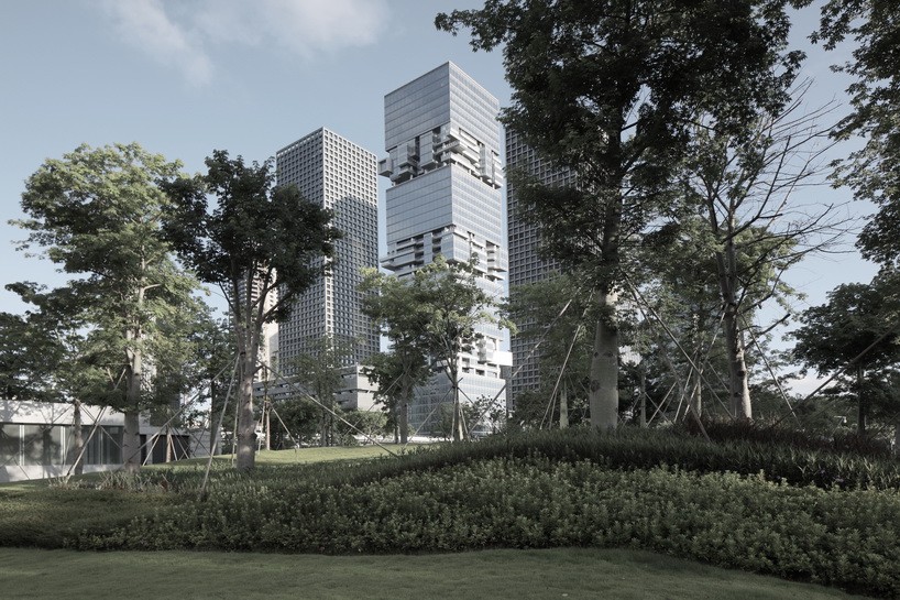 O.H.A unveils new photographs of hans hollein's SBF tower in shenzhen