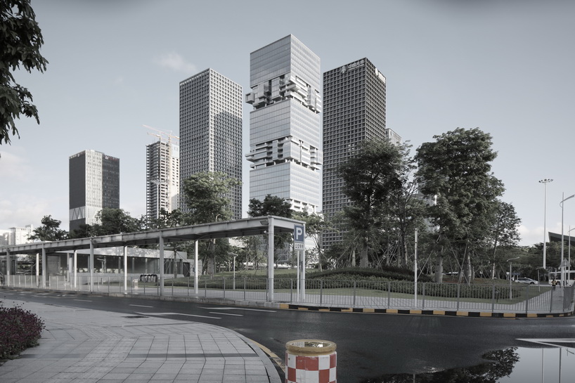O.H.A unveils new photographs of hans hollein's SBF tower in shenzhen