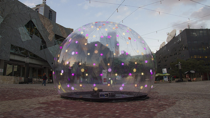 eness sonic light bubble melbourne designboom