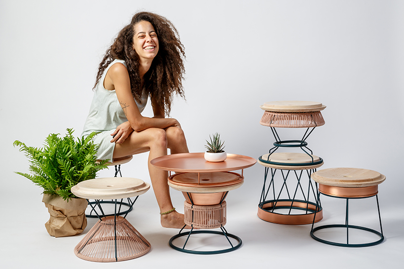 holon institute of technology's yemenite totem rearranges into a stackable sitting set