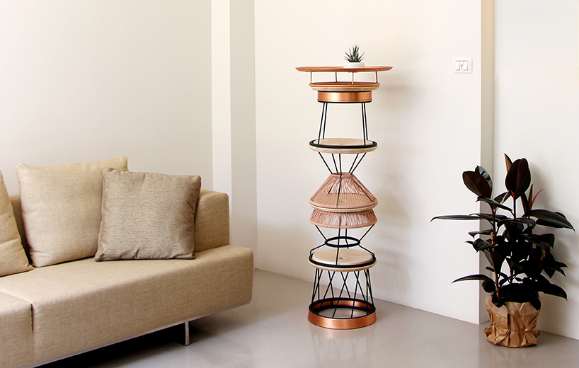 holon institute of technology's yemenite totem rearranges into a stackable sitting set