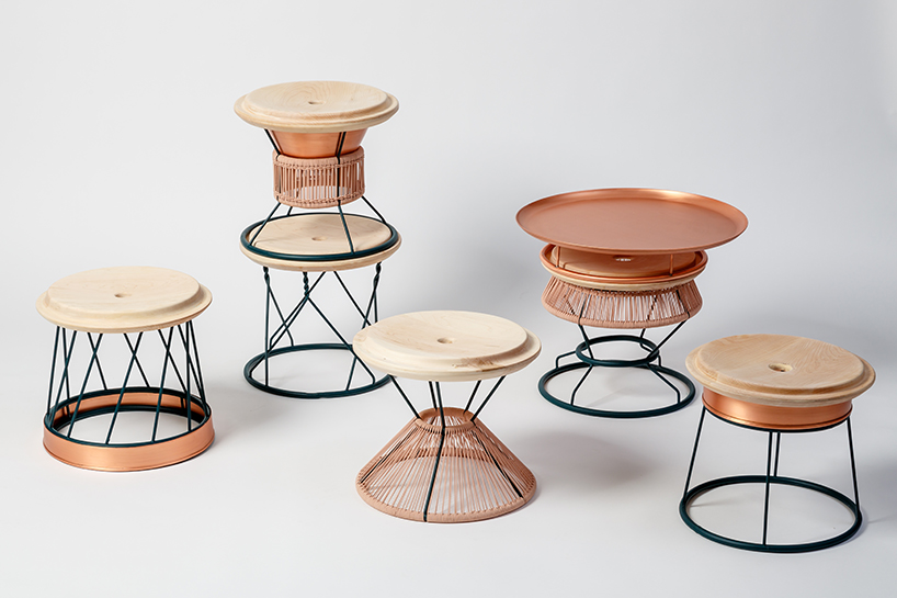 holon institute of technology's yemenite totem rearranges into a stackable sitting set