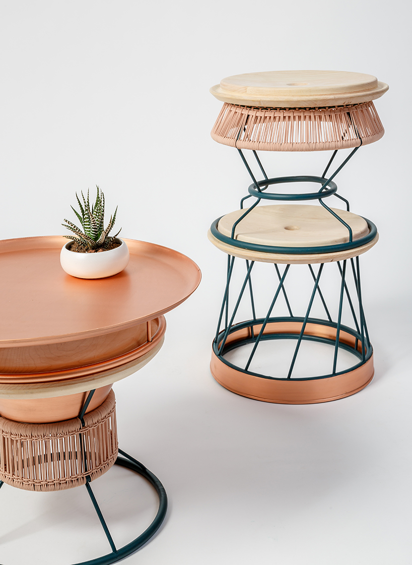 holon institute of technology's yemenite totem rearranges into a stackable sitting set